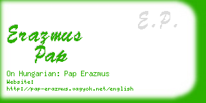 erazmus pap business card